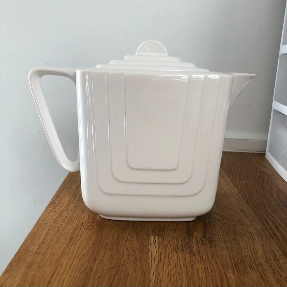 VTG Deco Revival‎ White Ceramic Tea Set MCM